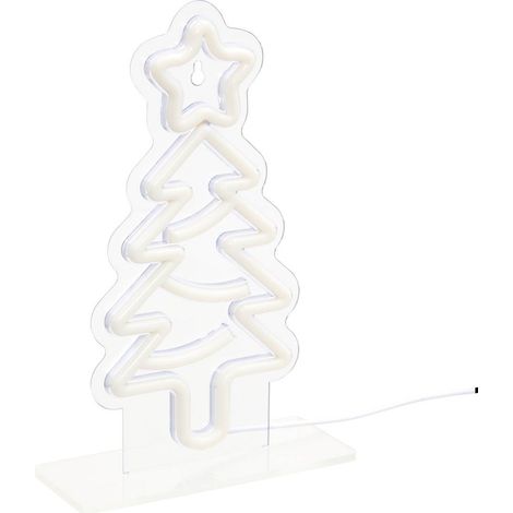 Albero di natale con luci led al neon che cambiano colore, altezza 30 cm, alimentazione tramite usb - Atmosphera créateur d'intérieur (1/4)