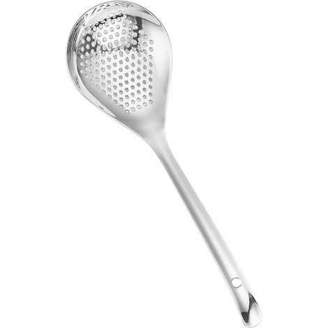 Louche Écumoire En Acier Inoxydable - Ustensile De Cuisine Pour Friture Et Égouttage - Trou De Suspension - 1 Pièce (1/5)