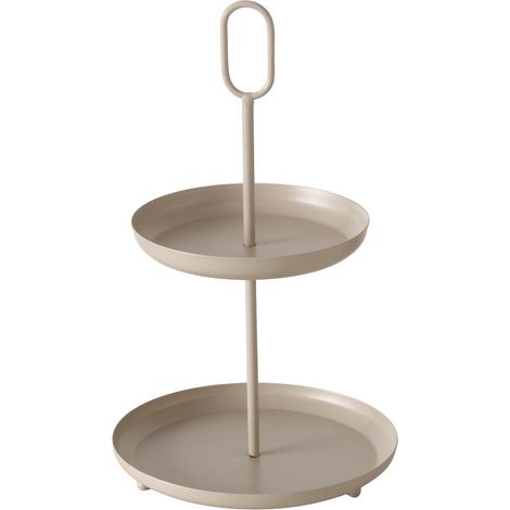 Boltze Bandeja GOGO beige 34 cm alto 20 cm diámetro (1/3)