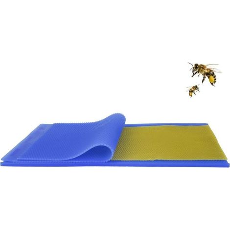 Flexible Silicone Beeswax Press Mold for Beekeeping, Beehive Wax for Machine, Base Sheets, Press Tool for Beekeeper (Blue) (1/5)