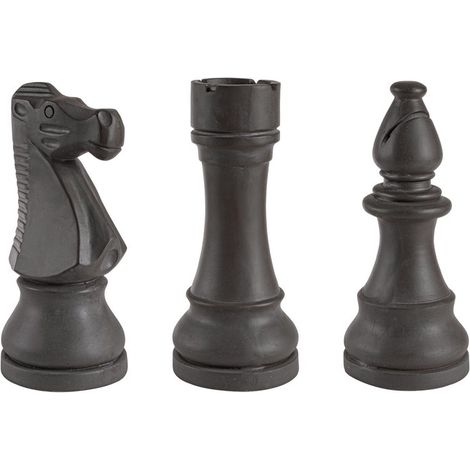 DECORAZIONE CHESS 3 FIGURE ANTRACITE BIZZOTTO