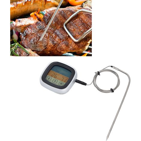 Outdoor-Grillthermometer, Mini-Grillthermometer für unterwegs, wasserdichtes Sondenthermometer, Touchscreen, Batterien nicht enthalten (1/5)