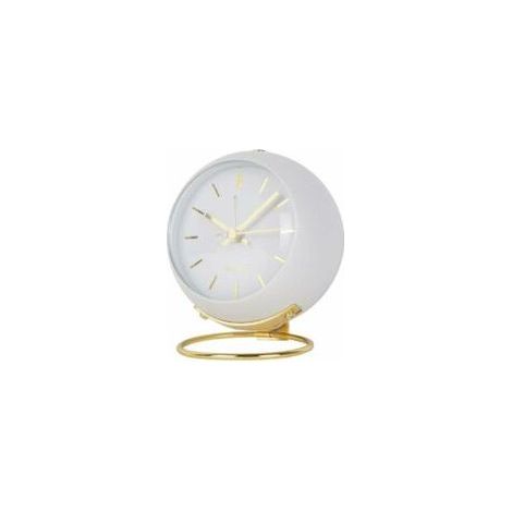 Leuchtender analoger Wecker, kleiner geräuschloser Retro-Wecker, Nachtwecker für Studenten, leuchtende Armbanduhr (weiß) (1/5)