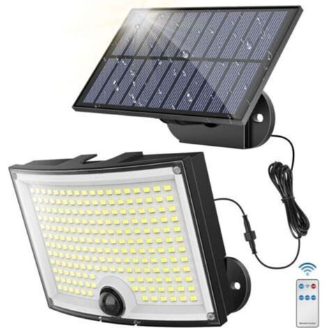 Lampe Solaire Extérieur Detecteur de Mouvement【202 LED 3 Mode 210°Iluminació IP65】 Lumiere Solaire Exterieur Spot Led Extérieur Projecteur Exterieur Led 1 Paquet [Classe énergétique A] (1/4)