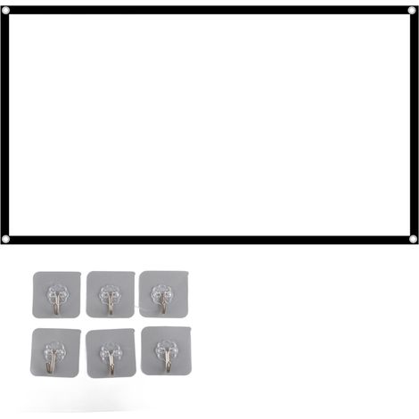 Écran de Projection Portable 16:9 HD 70 Pouces - Toile Polyester Pliable pour Maison et Bureau (1/5)