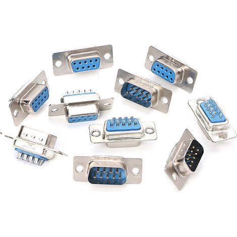 5 paires de connecteurs DB9 mâle et femelle RS232 à 9 broches à souder pour port série (1/5)
