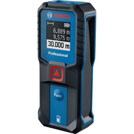 Télémètre laser rouge GLM 30-23, portée 30 m, précision ±1,5 mm, étanchéité IP54, compact, 2 boutons, certifié ISO (1/5)