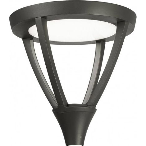 Tête d'éclairage Proud LED, aluminium et polycarbonate, gris urbain (1/2)