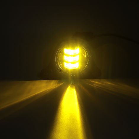 2 Stück 4 Zoll LED 30W 6500K Nebelscheinwerfer Goldgelbes Licht Passend für Jeep Wrangler JK 2007-2017