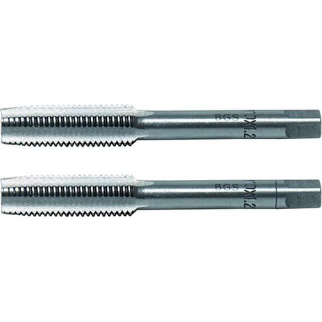 Taraud M10 x 1.25 mm - Acier à outils GCr15 - Ébaucheur et finisseur - Pour filetage précis - Lot de 2 (1/2)