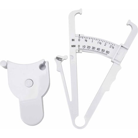 Pince à plis cutanés type presse, échelle transparente haute précision mm/pouce, ruban de mesure corporelle blanc (1/5)