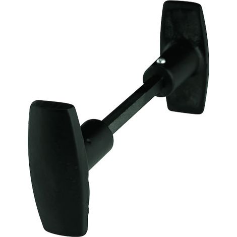 Bouton double ovale évidé fonte noire sans portée carré 6 x 80 mm - TORBEL INDUSTRIE