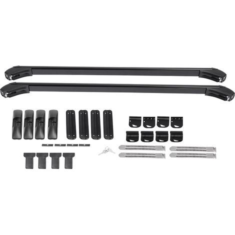 Roof bars for luggage, universal wear-resistant aluminum alloy crossbars for cars, flat width 110-115 cm (1/5)