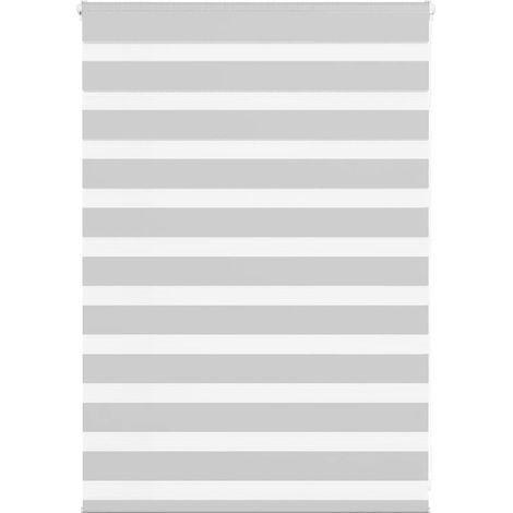Doppelrollo Hellgrau 110x100 cm Stoffbreite 105,9 cm Polyester
