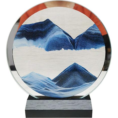 Treibsandgemälde in Form einer Sanduhr, 3D-Landschaft, doppelseitiges Treibsandgemälde