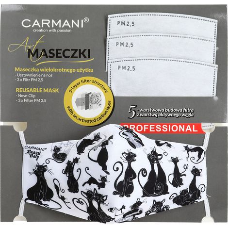 Maschera protettiva con filtro cat world cats carmani PER UN REGALO (1/5)