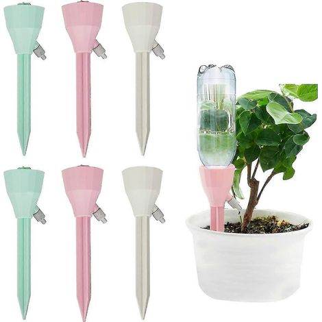 Self Watering Spikes,6pcs Automatic Watering System For Potted Plants With Slow Release Valve Adjustable Water (1/5)