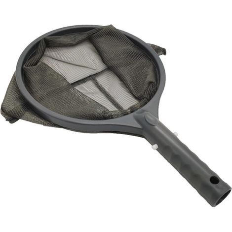 Outil de nettoyage robuste pour écumoire de piscine avec sac à mailles fines noir (1/5)