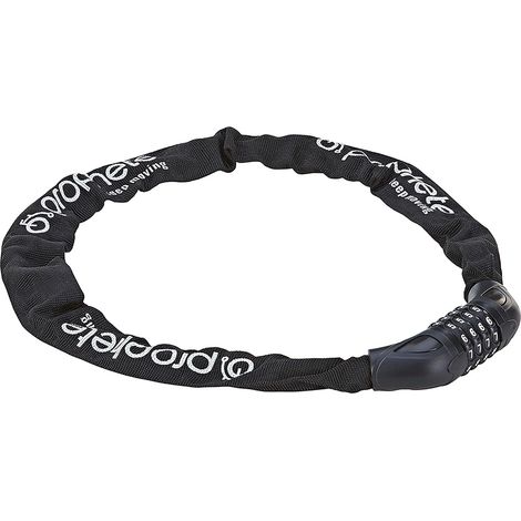 Chaîne antivol pour Adulte - Combinaison à 4 Chiffres - Code Libre - Dimensions : 90 cm - Diamètre : 6 mm - Noir - Taille Unique (1/5)