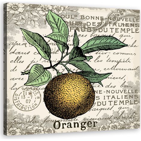 Tableau déco Orange vintage 30x30 (1/5)