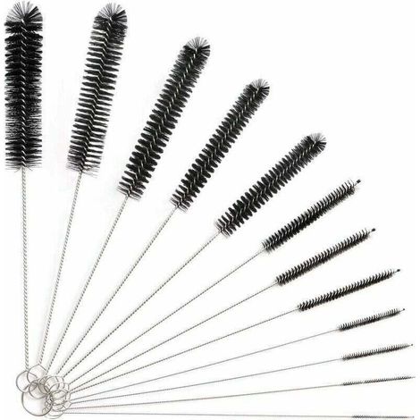 Lot de 12 brosses de nettoyage pour tuyaux, brosse de nettoyage pour tuyaux pour bouteilles en verre, biberons, bouilloire, clavier, brosses de nettoyage pour tuyaux, brosse de nettoyage pour tuyaux (1/4)