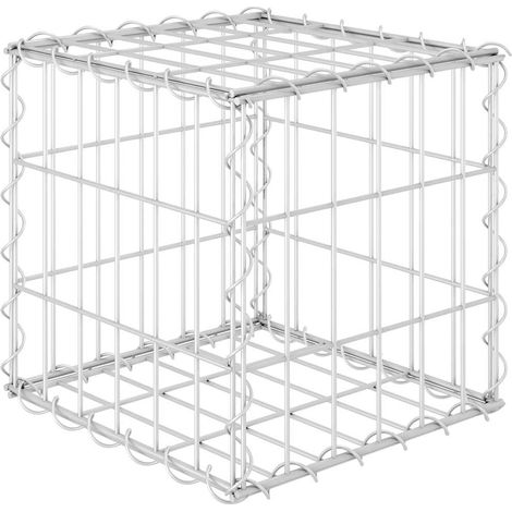 Maison Exclusive - Lit surélevé cube à gabion Fil d'acier 30x30x30 cm (1/5)