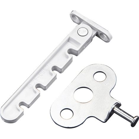 Lot de 2 ouvre-fenêtres pour fenêtres oscillo-battantes, butées de fenêtre, blanches (1/5)
