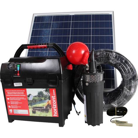 Pompe immergée solaire 60W – Autonome pour abreuvoirs – Débit élevé – Boîtier résistant aux intempéries – Tuyau de 30m inclus – Hotline