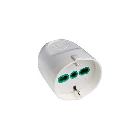 PRESA SCHUKO 2 POLI + TERRA BIPASSO 10/16A BIANCA- - bianca 81050 - 5 pezzi FANTON
