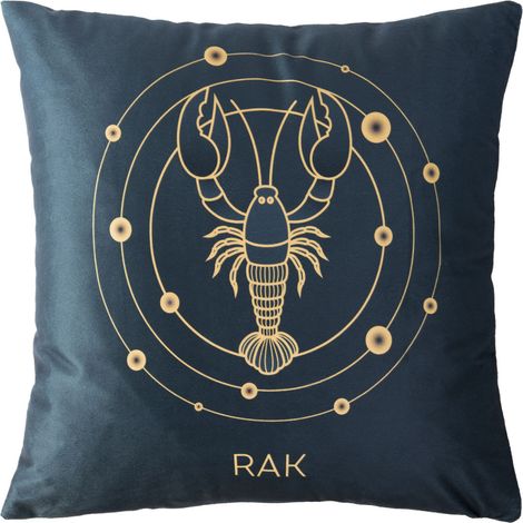 Taie d'oreiller 40x40 cm Zodiaque Votre signe astrologique CANCER noir (1/4)