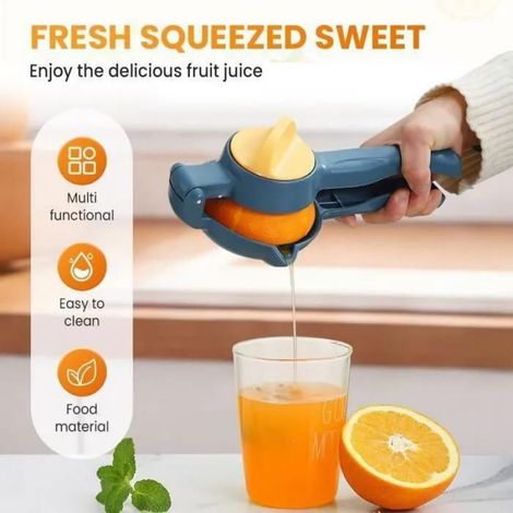 Presse Agrumes Manuel à Levier, Extracteur de Fruits et Citrons Résistant avec Bouton Poussoir, Matière PP, Presse-Fruit pour Cuisine (1/4)