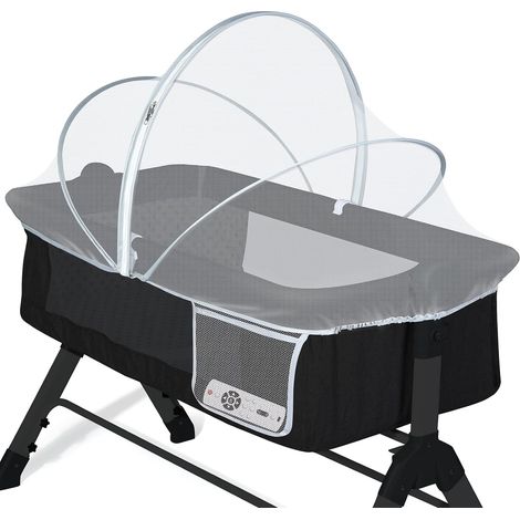 Moustiquaire Lit Bébé - 1 Pièce - Maille Fine - Fermeture Éclair - Universel Berceau - Blanc (1/5)