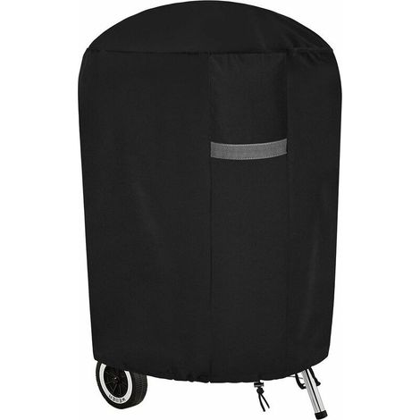 royaluxe - Housse de Barbecue au Charbon avec Grilles D’aération, Imperméable, Coupe-Vent, Anti-UV, Résistant à la Déchirure, Robuste Tissu Oxford 600D Bache de Protection Barbecue, Rond (71x68cm) - N