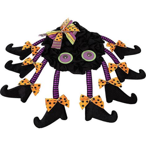 Couronne d'Halloween décorative pour porte d'entrée (4 pièces)