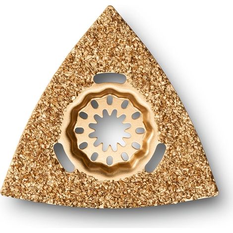 Râpe triangulaire en carbure - 1 pièce - Acier robuste - Compatible Starlock Plus - Pour ponçage bois et plâtre - Forme triangle (1/5)