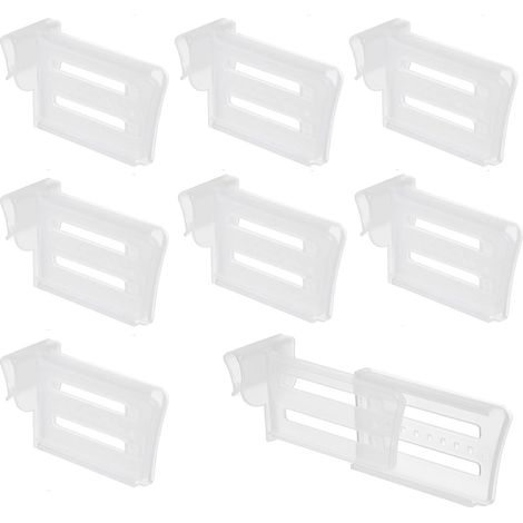 Fridge Space Allocator, 8 Adjustable Transparent Dividers for Fridge Doors, Multifunctional Organizer for Bottles, Cans and Condiments Space Saving Easy to Clean (1/5)