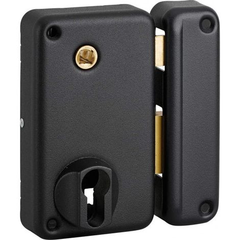 Cassetta di sicurezza montata a superficie, cilindro, profilo seguace, 75x130mm, destra