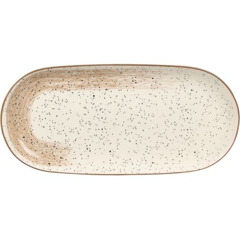 Ovaler Servierteller 15,5 x 33 cm braun (1/5)