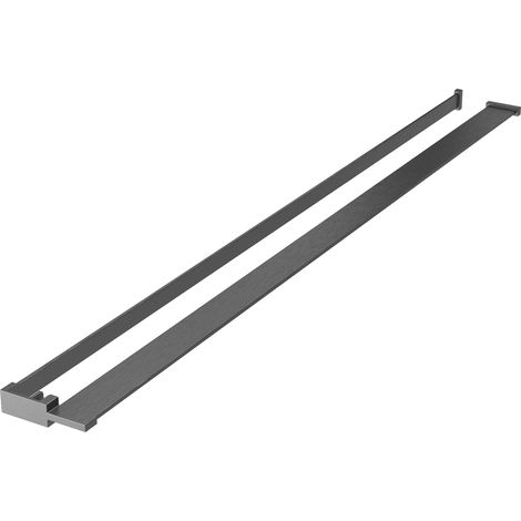 Mexen Dusche Wandregal mit Handtuchhalter, gebürstetes gun gray - 800-02-66