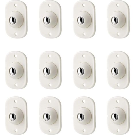 12 Pcs Roulettes Pivotantes Auto-Adhésives 360 Degrés, Roulettes à Billes, Roulettes Meubles Boules, pour Petits Meubles