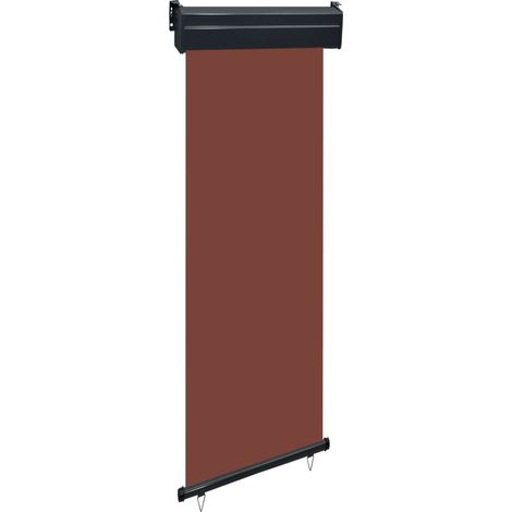 Toldo de protección lateral retráctil para terraza, jardín, terraza, balcón, protección visual, 60 x 250 cm, marrón 020007035