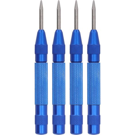 Kit de 4 poinçons automatiques en acier rapide de 12,7 cm (5 pouces) pour l'installation et la maintenance (bleu).