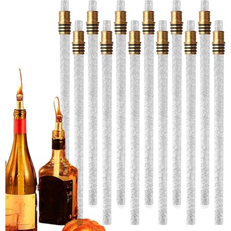 Mèche Pour Torche Kit d'Accessoires Torche Bouteille Vin 12 Pièces Design Décoratif Attrayant Et Pour Réunions Extérieures, Débutants Et Jars À Whiskey (1/5)