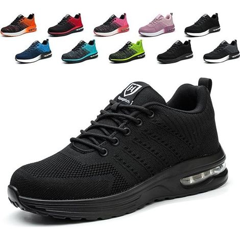 Ersandy – Chaussures de sécurité légères antidérapantes pour hommes et femmes – Semelle en Kevlar résistante à la perforation – Norme EPI 200 joules – Confort optimal-size:41 (1/5)