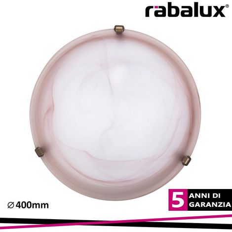 Lampada da soffitto in vetro 40 cm E27 2x60W vetro tabacco alabastro rotondo Alabastro 3353 Rabalux (1/3)