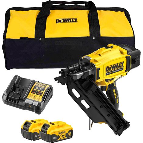 DEWALT Clavadora de carpintería 18V XR con 2 x 18V 5Ah batería - cargador - T-STAK - DCN930P2-QW