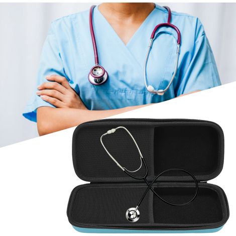 Étui de rangement pour stéthoscope, boîte organisatrice médicale bleu clair portable (1/5)