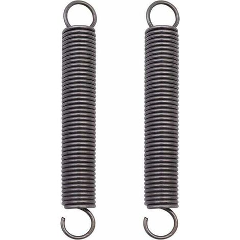 2 Stück verlängerte, komprimierte Stahlzugfeder mit Doppelhaken – Abmessungen: 2 x 18 x 150 mm (1/4)
