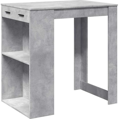 Maison Exclusive - Mesa alta de bar madera ingeniería gris hormig