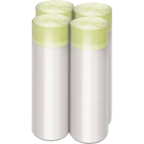 Lot de 100 sacs poubelle 13 gallons (49 litres) multi-usages, étanches et résistants, parfumés au citron, pour salon, cuisine et toilettes. (1/4)